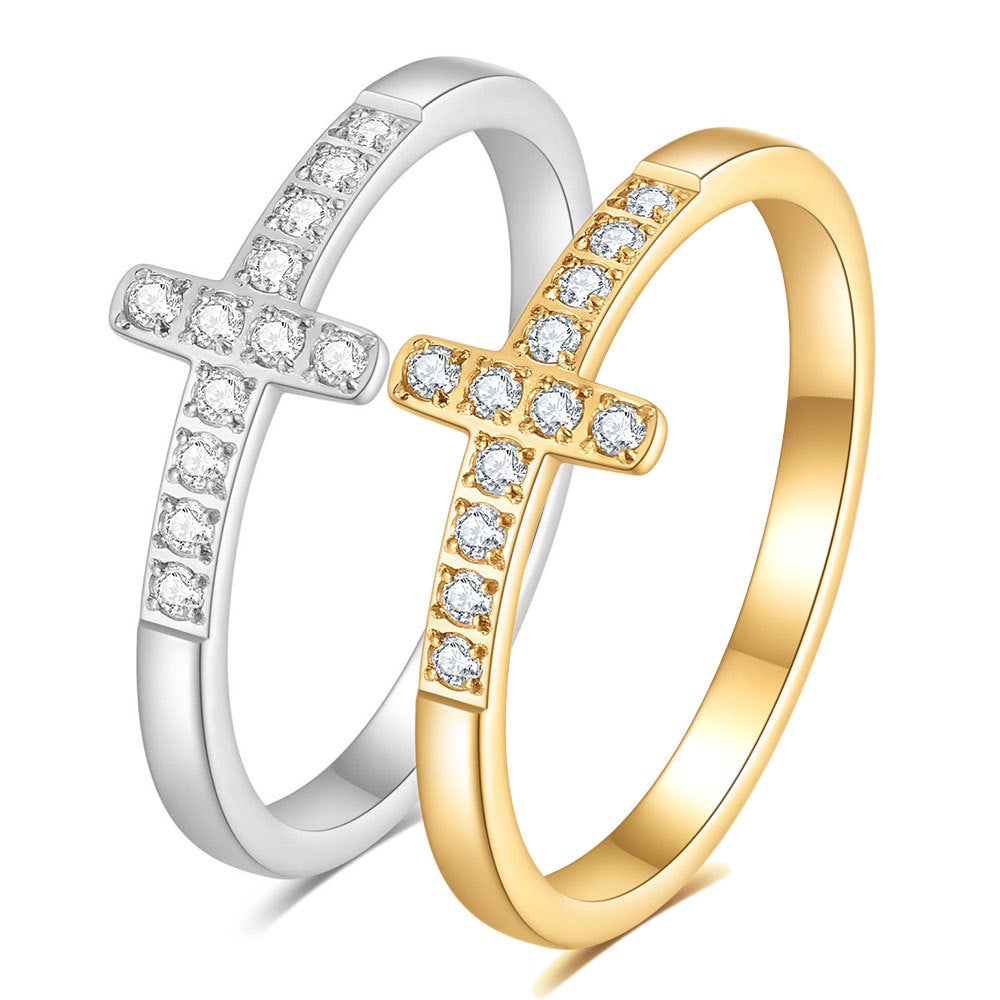 Blessed & Brilliant Cross Ring