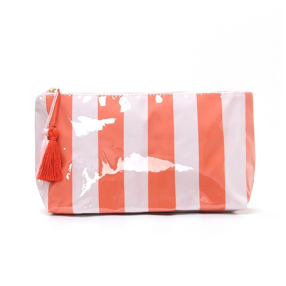 Striped Tassel Makeup Bag