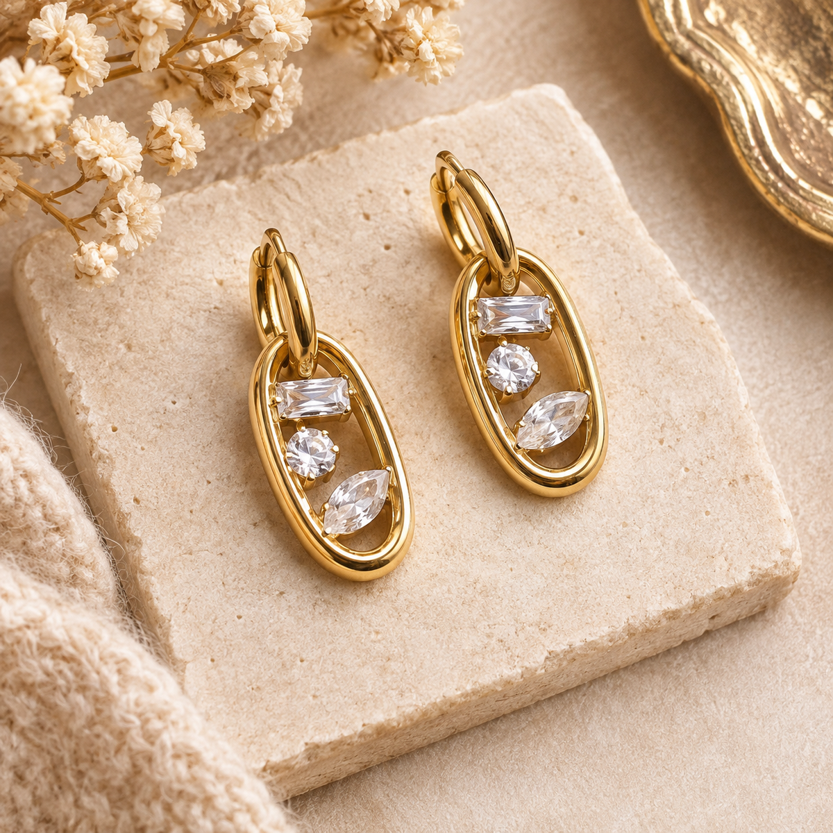 Golden Hour Huggie Earrings