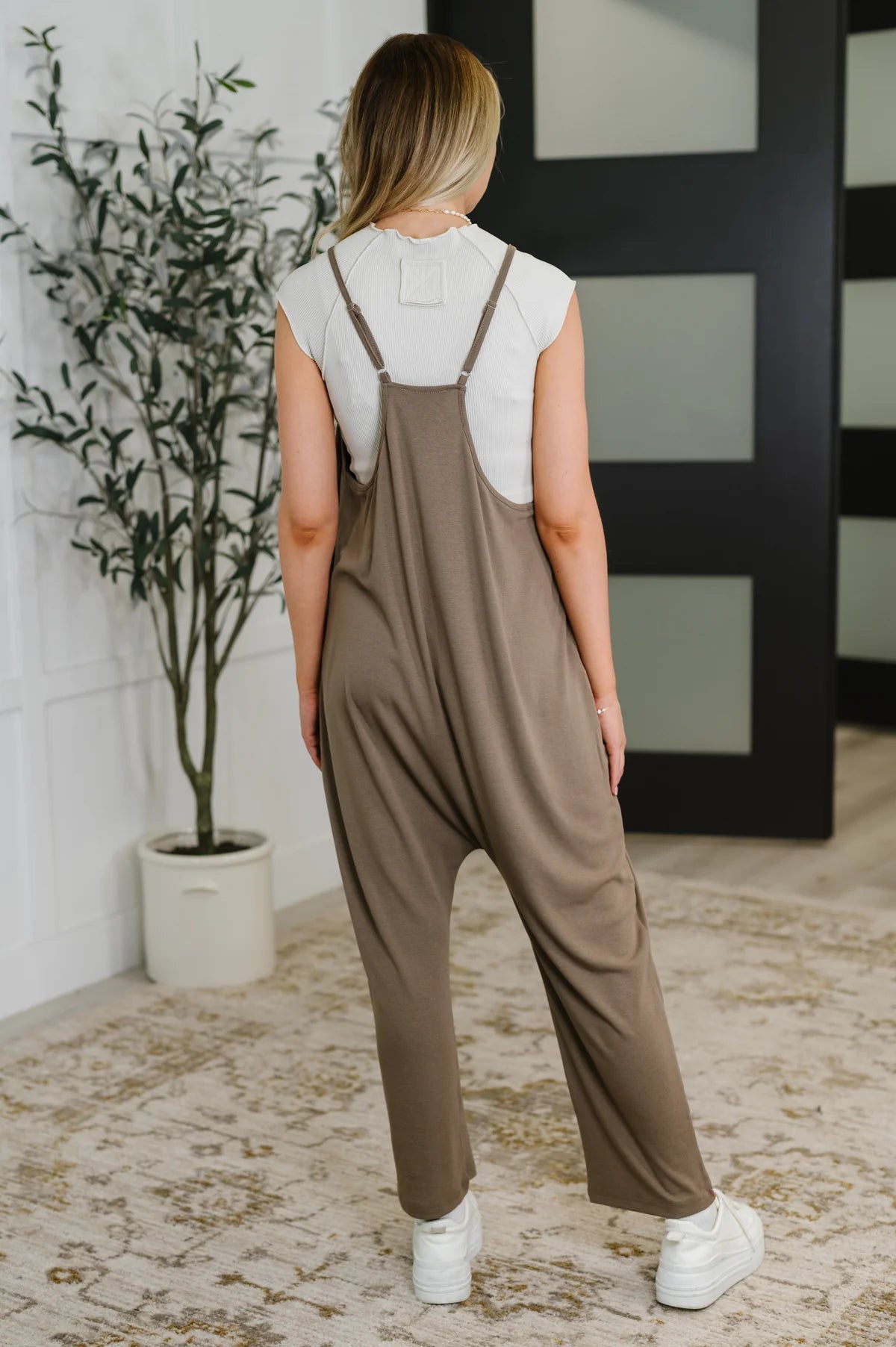 Relaxed Jumpsuit in Mocha