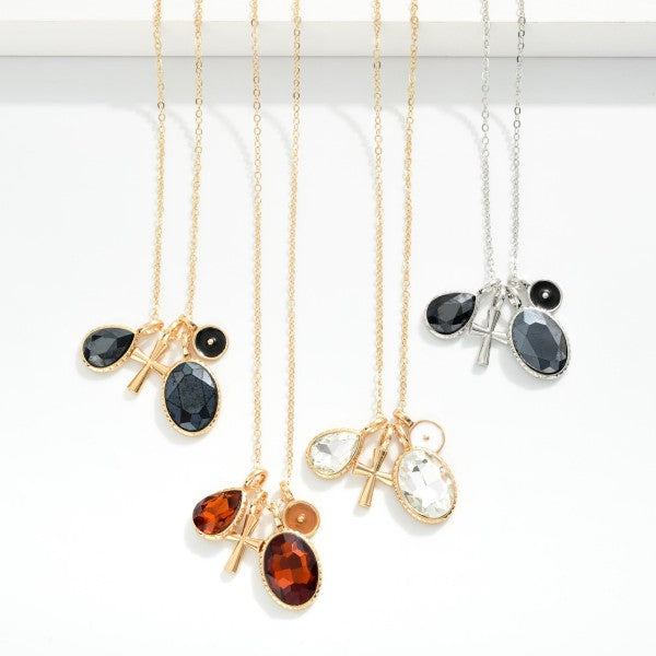 Crystal and Glass Neckalce