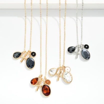 Crystal and Glass Neckalce