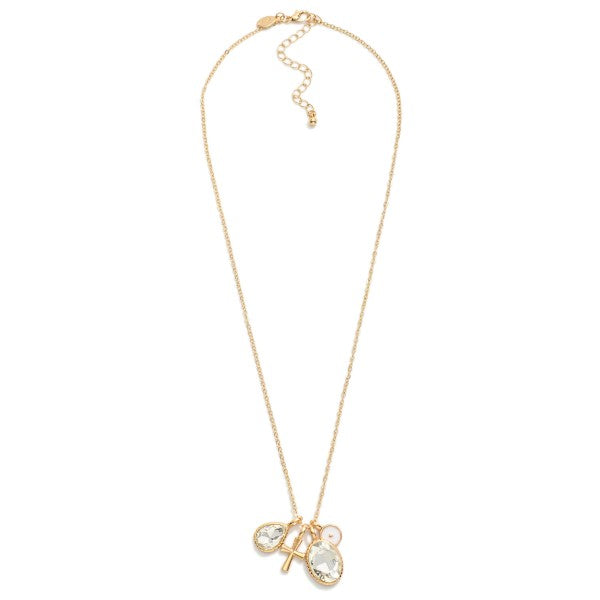 Crystal and Glass Neckalce