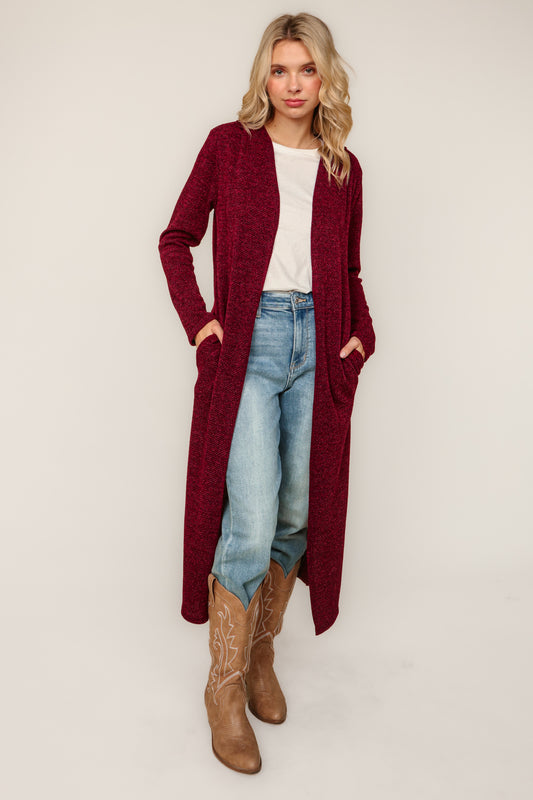 Mulled Wine Cozy Duster Cardigan