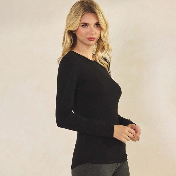 Women's Pure Comfort Ribbed Long Sleeve Top