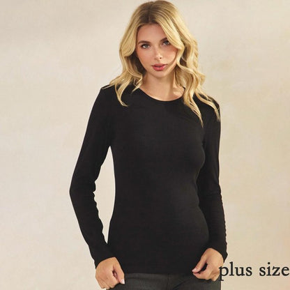 Women's Pure Comfort Ribbed Long Sleeve Top