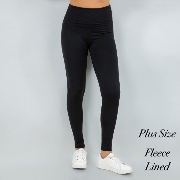 Fleece lined leggings plus size