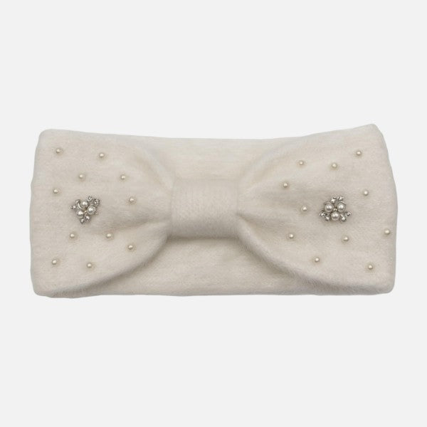 fuzzy Knit Pearl Ear warmer