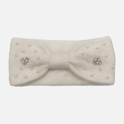 fuzzy Knit Pearl Ear warmer