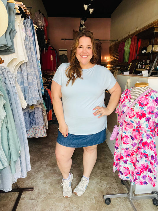 Every Day tee in Sky Blue