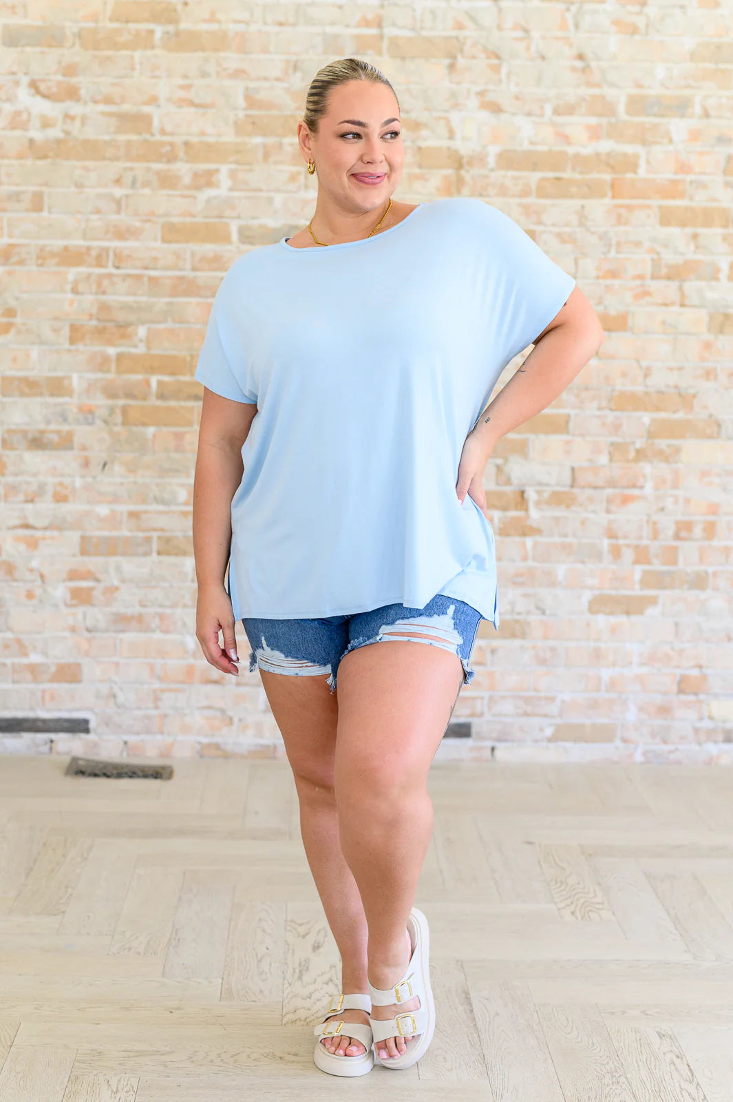 Every Day tee in Sky Blue