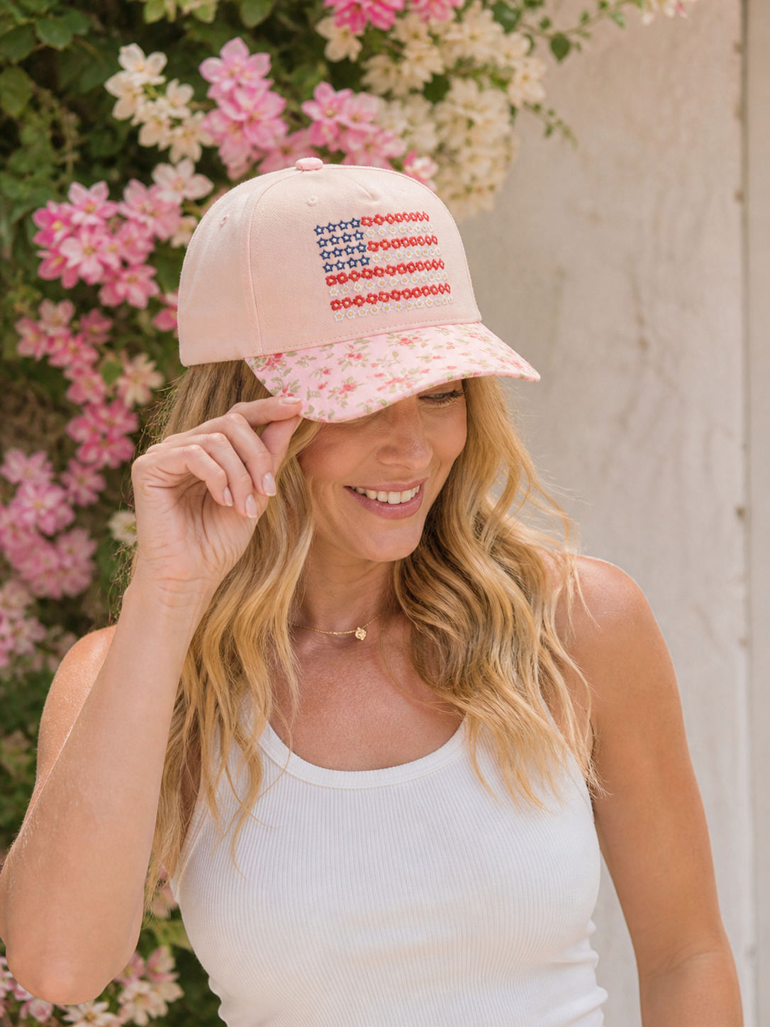 Blooms & Stripes Baseball Hat
