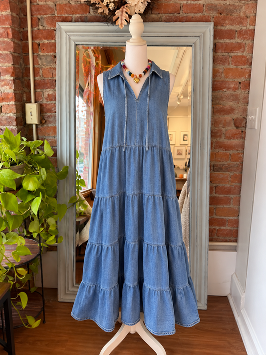 Perfect Choice Denim Maxi Dress