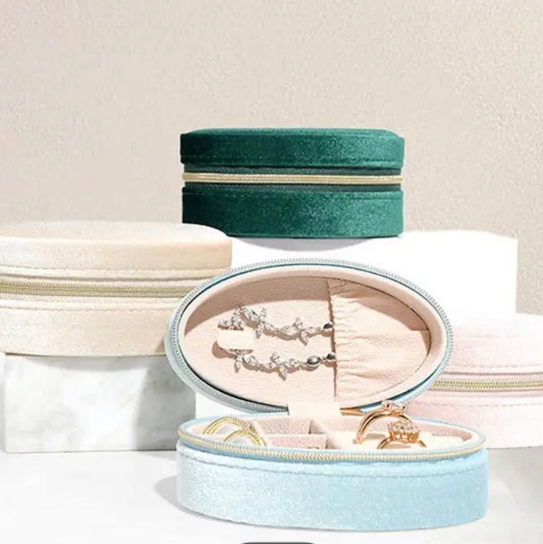 Velvet Travel Jewelry Box