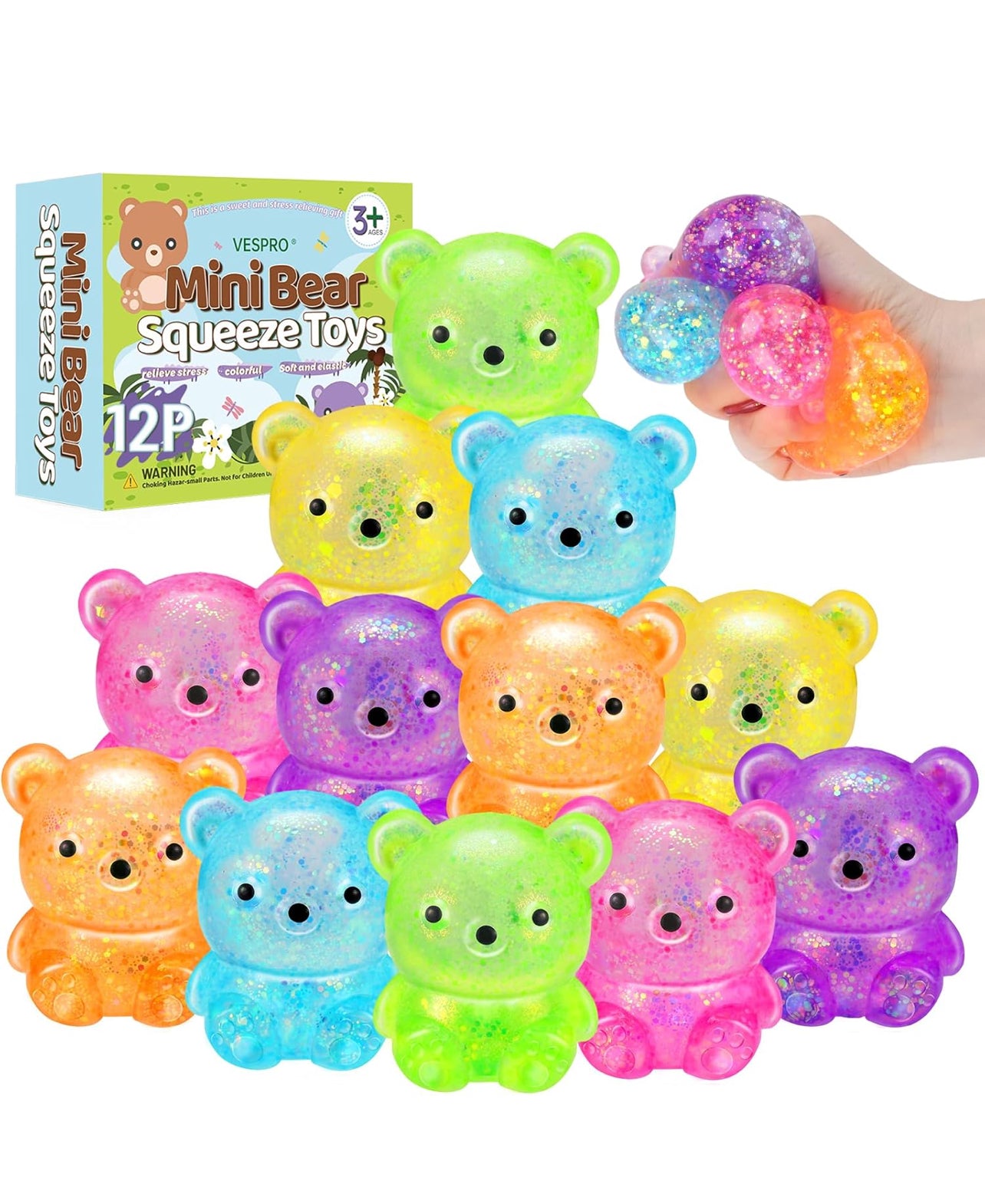 Bear Glitter Squishy