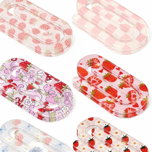Spring Printed Jumbo Paper Clip Bookmarks