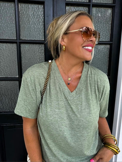 Sadie BF Tee in Green