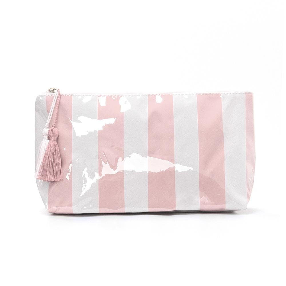 Striped Tassel Makeup Bag