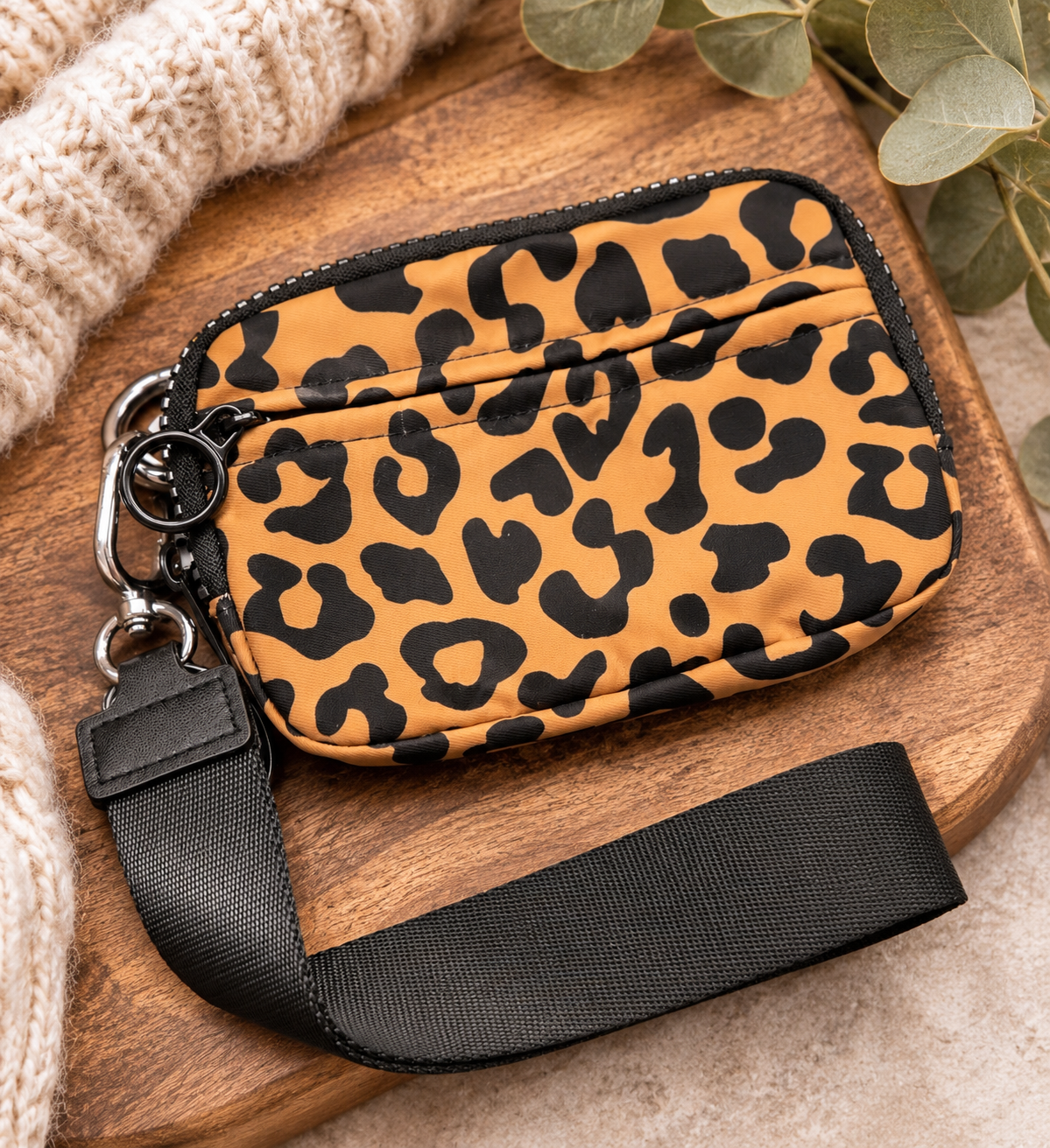 Leopard Everyday Essentials Wristlet