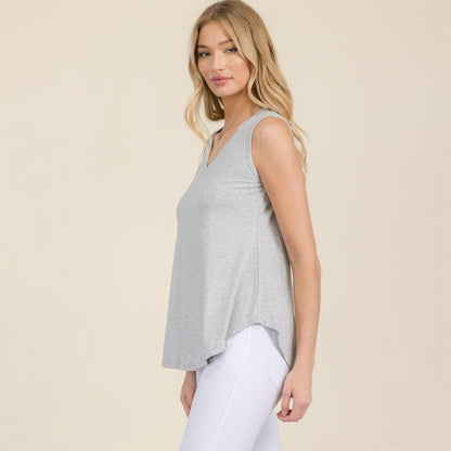 Breezy Bloom Ribbed Tank Top