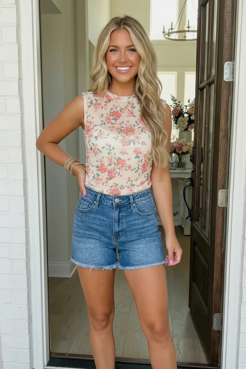 Summer Love Mesh Tank - Pink