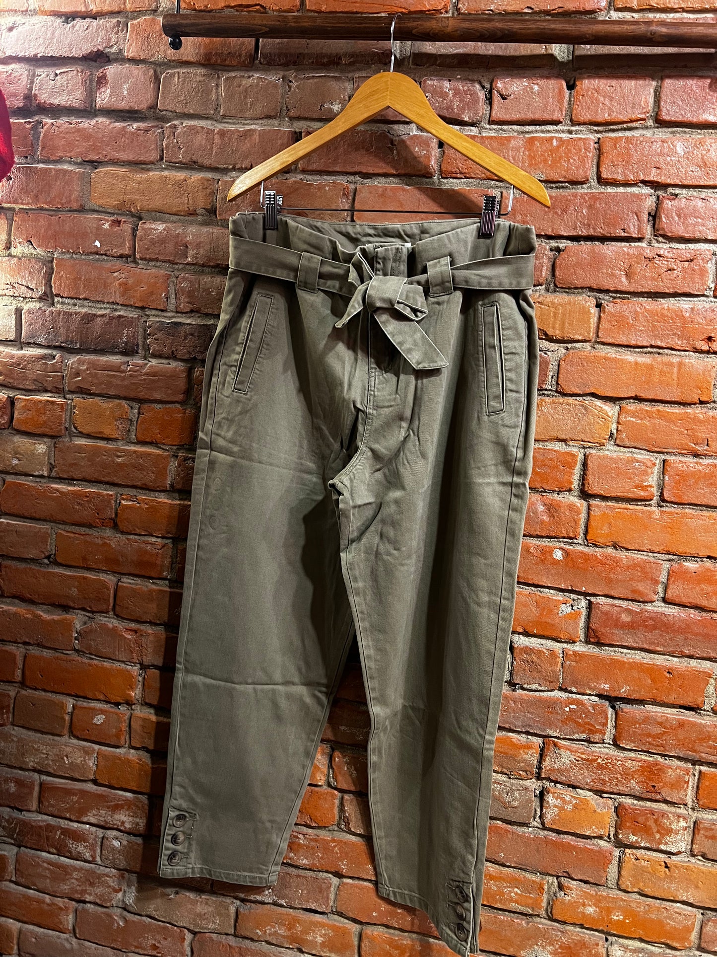 Paper bag Waist Pants