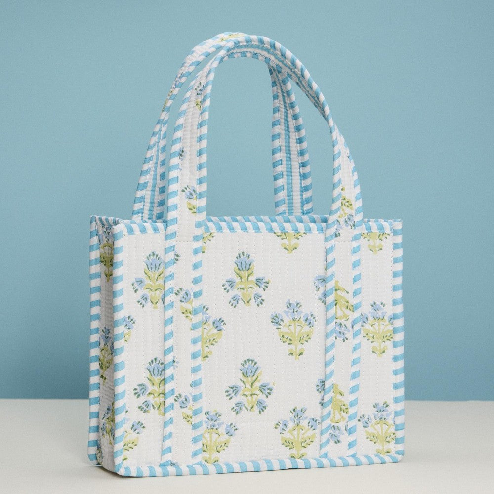 Garden Bloom Quilted Mini Tote Bag