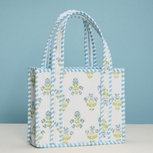 Garden Bloom Quilted Mini Tote Bag