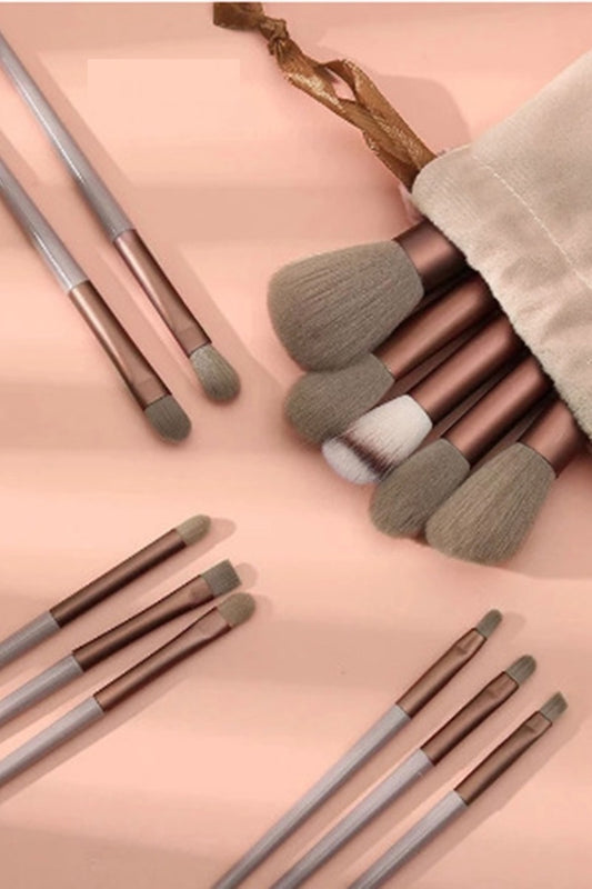 Makeup Brush Set in Mocha