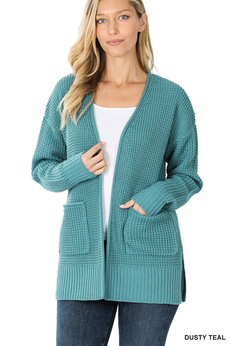 Coastal Cozy Waffle Cardi