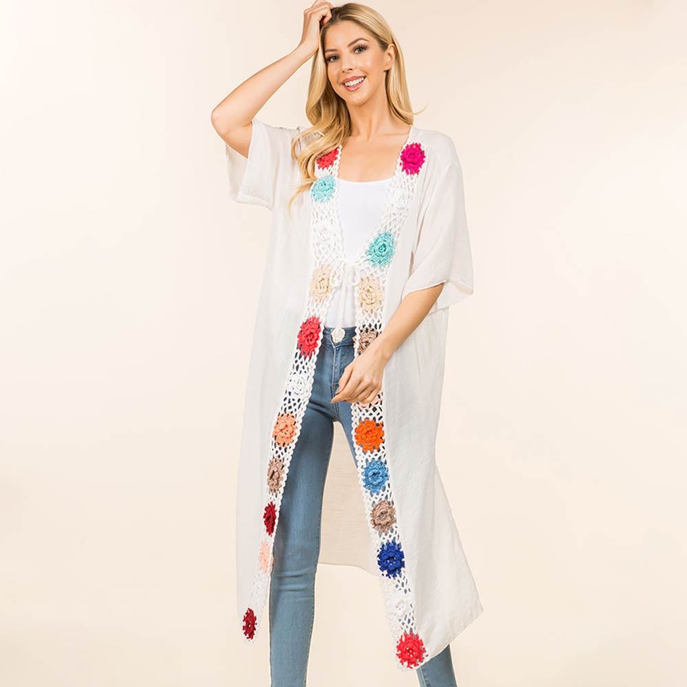 Crochet Trim Kimono