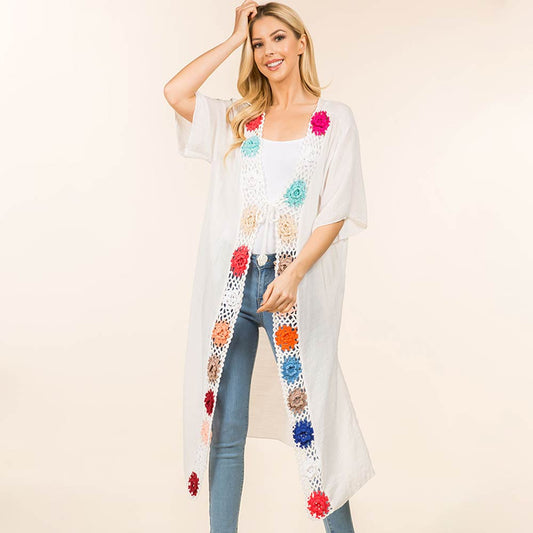 Crochet Trim Kimono