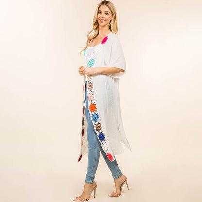 Crochet Trim Kimono
