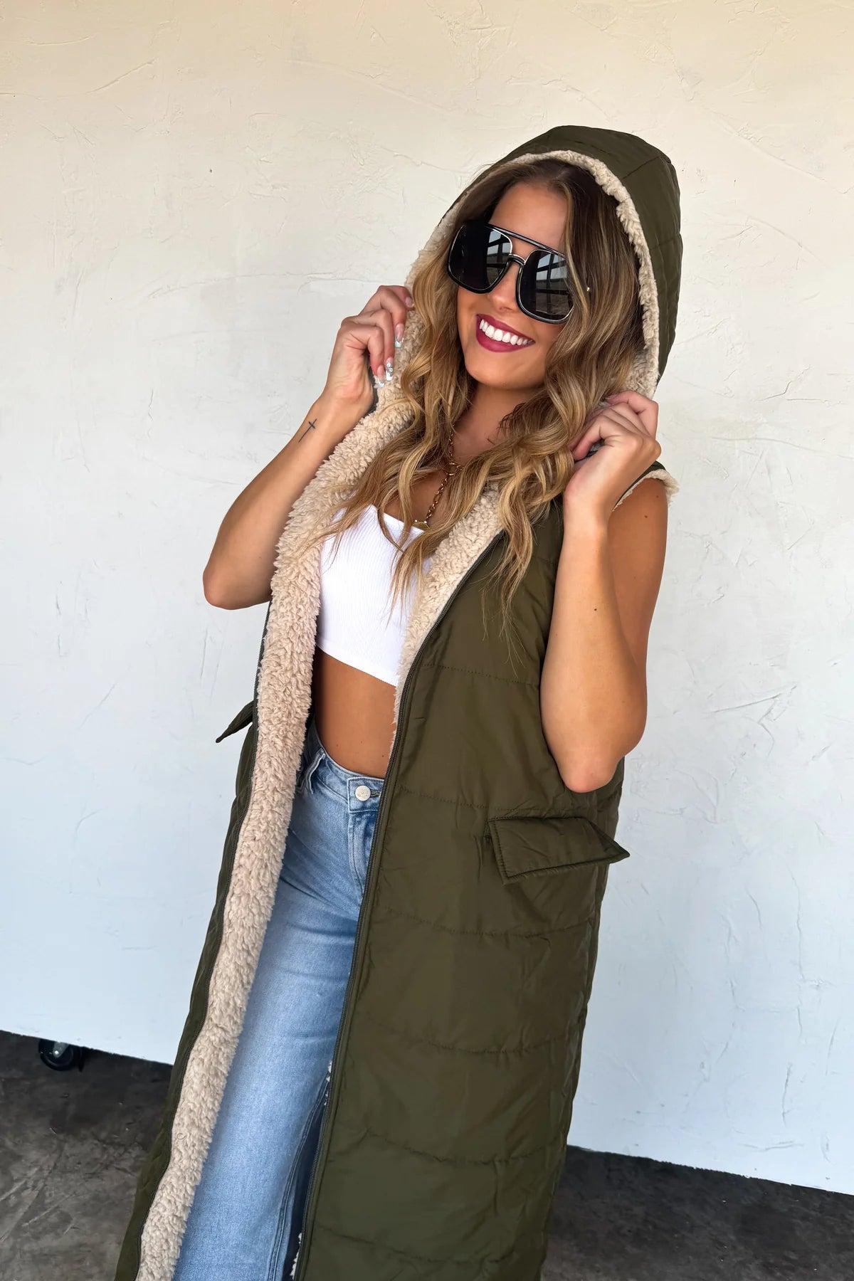 Reversible Sherpa vest