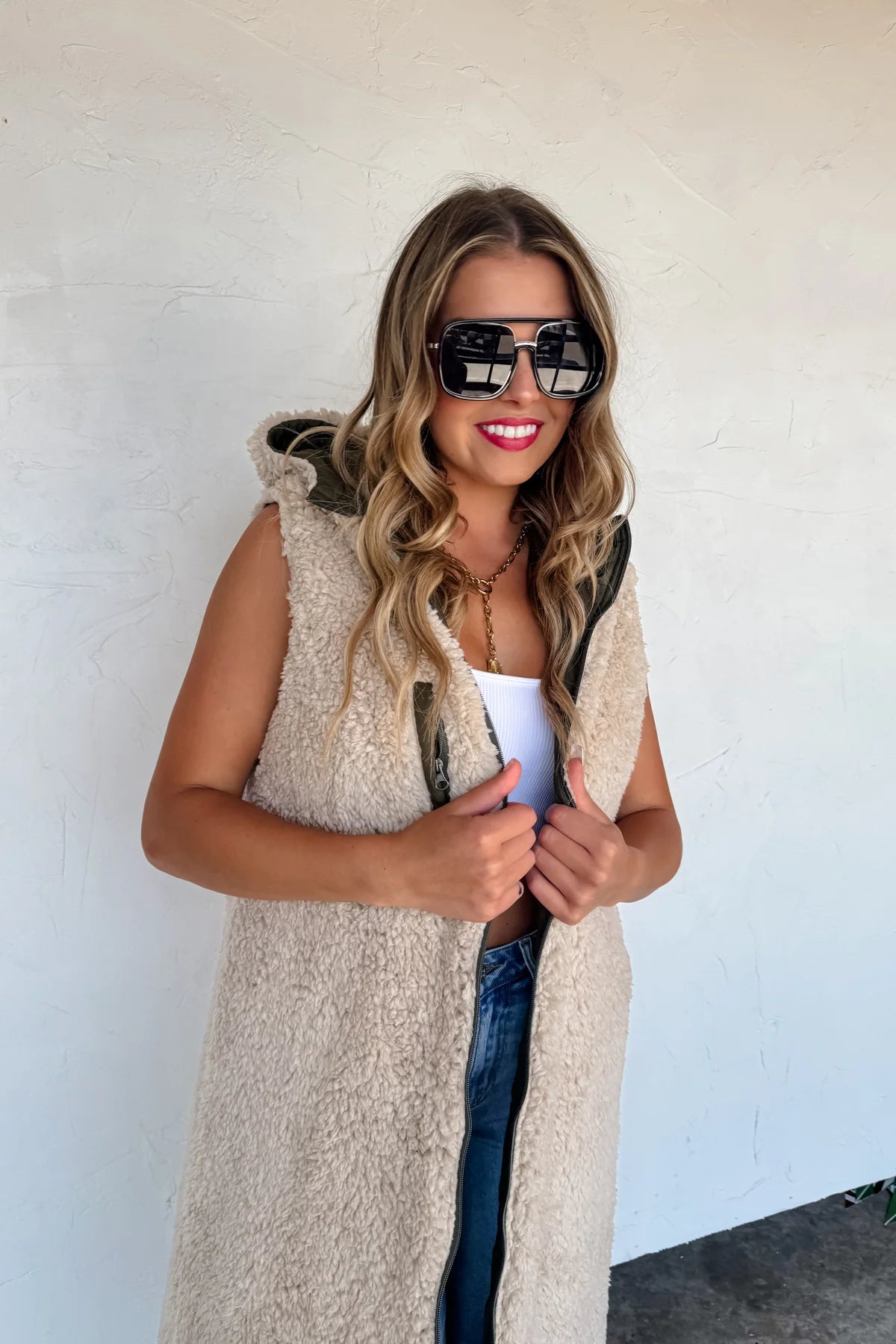 Reversible Sherpa vest