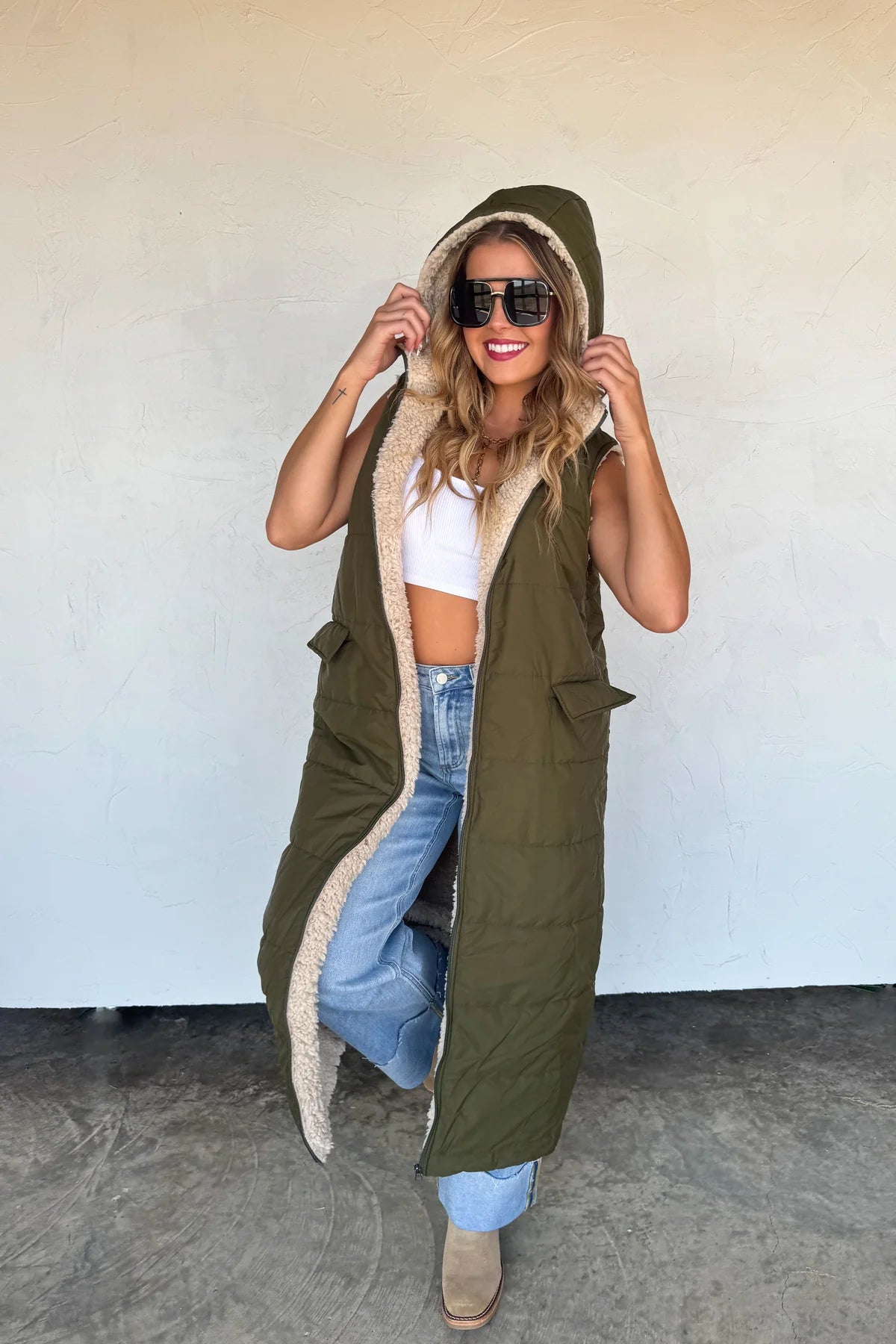 Reversible Sherpa vest