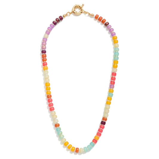 Beaded Necklace with Toggle