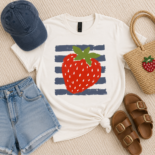 Strawberries & Stripes Tee