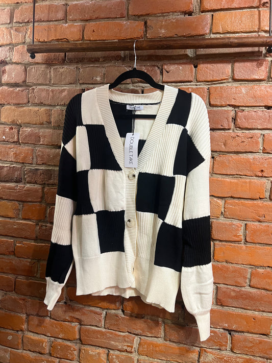 Sunday Stroll Check Cardigan