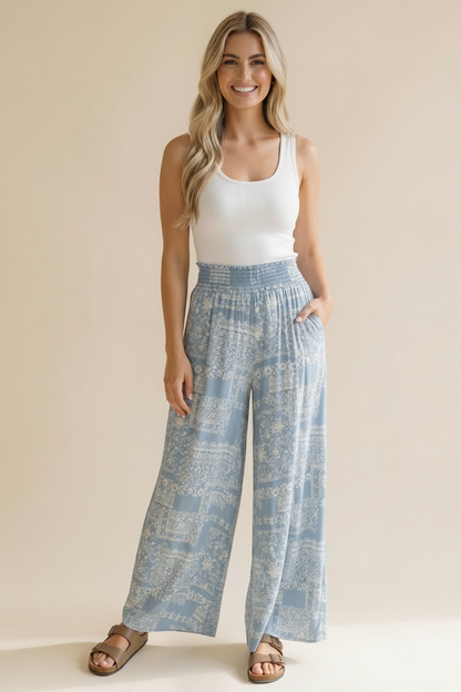 Wanderlust Smocked Waist Wide Leg Pants