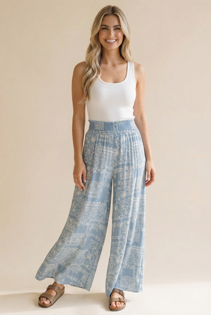 Wanderlust Smocked Waist Wide Leg Pants