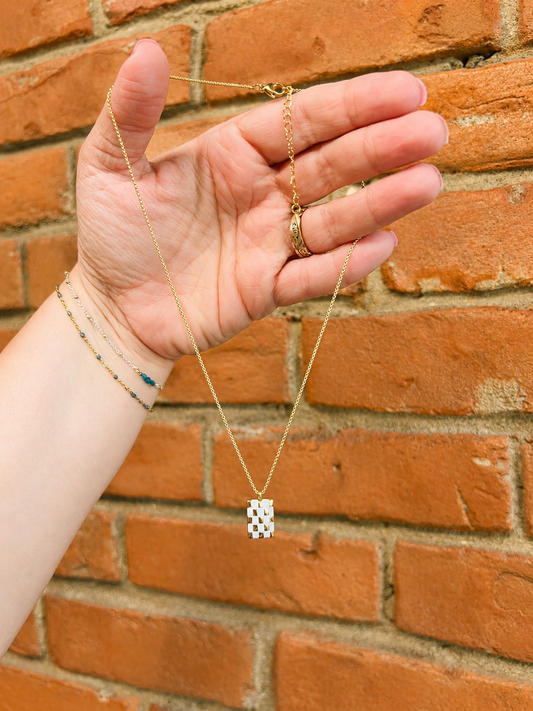 Everyday checkered Necklace