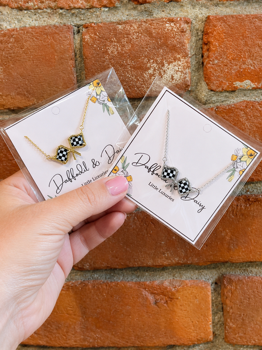Checkered Charm Necklace