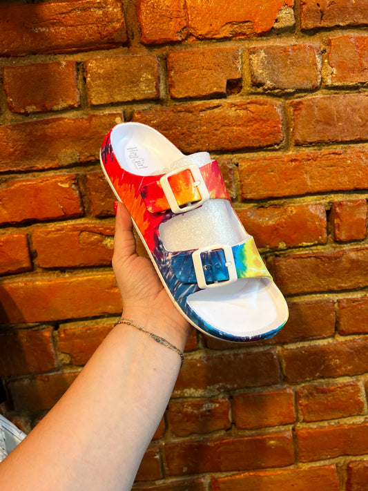 Hey Girl! Corky's waterslide sandal - Tye Dye