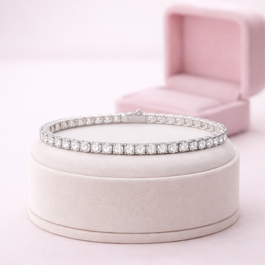Moissanite Tennis Bracelet - Sterling Silver