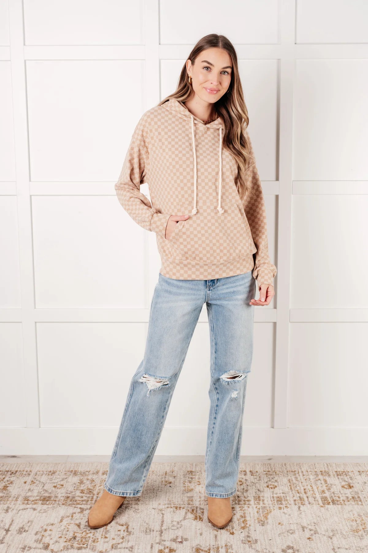 Ask me out Hoodie in Khaki