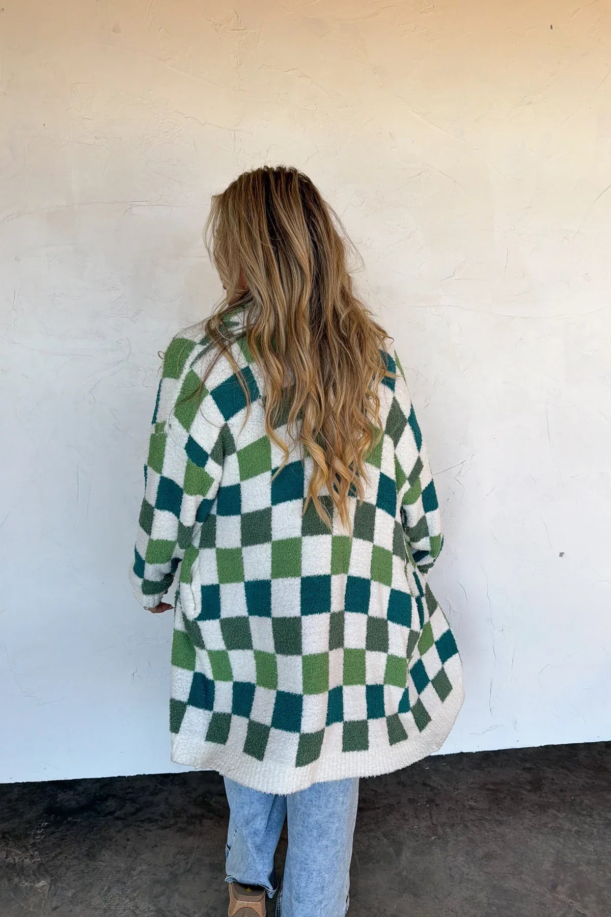 Shamrock Checkered cloud cardi