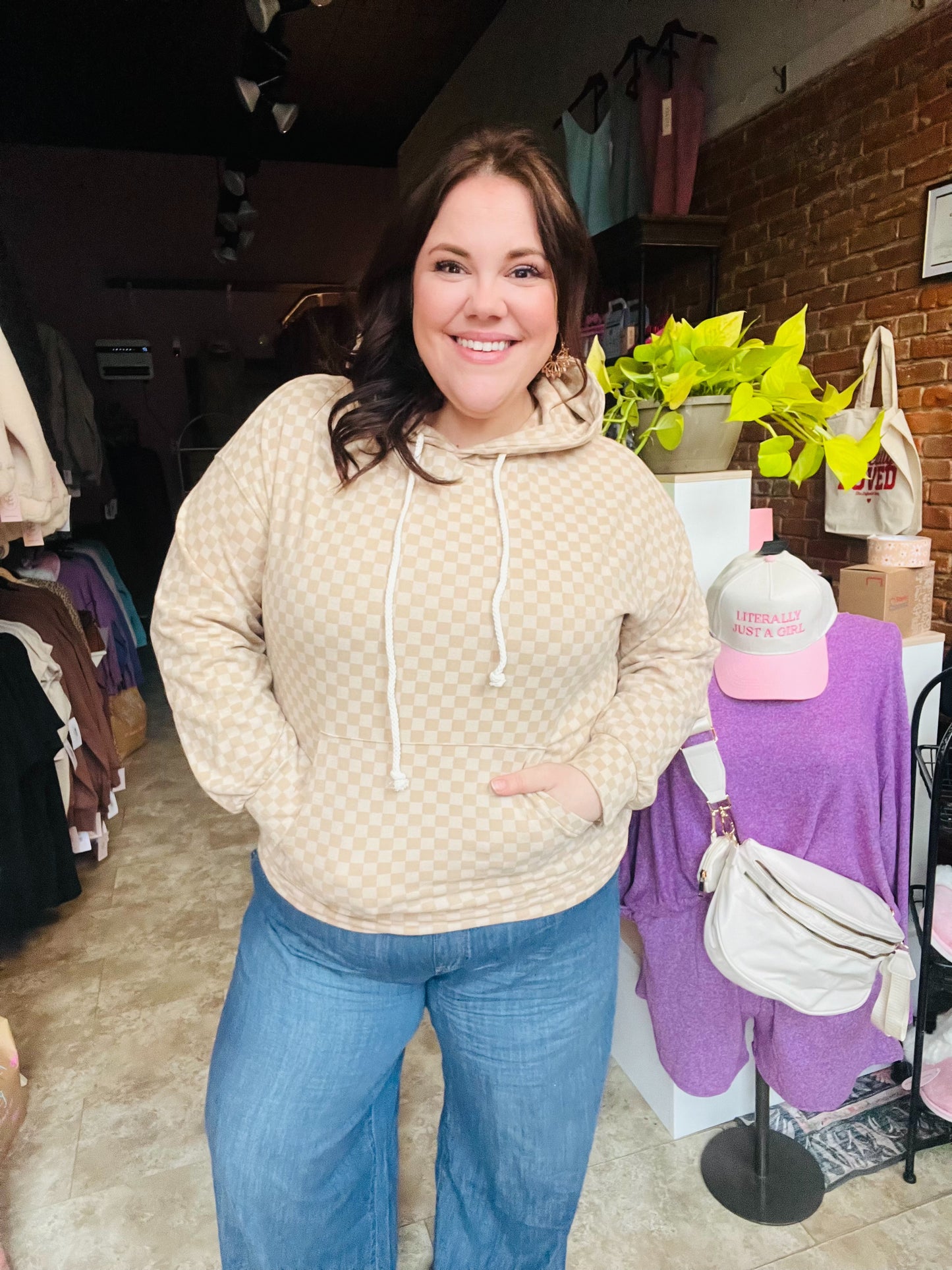 Ask me out Hoodie in Khaki