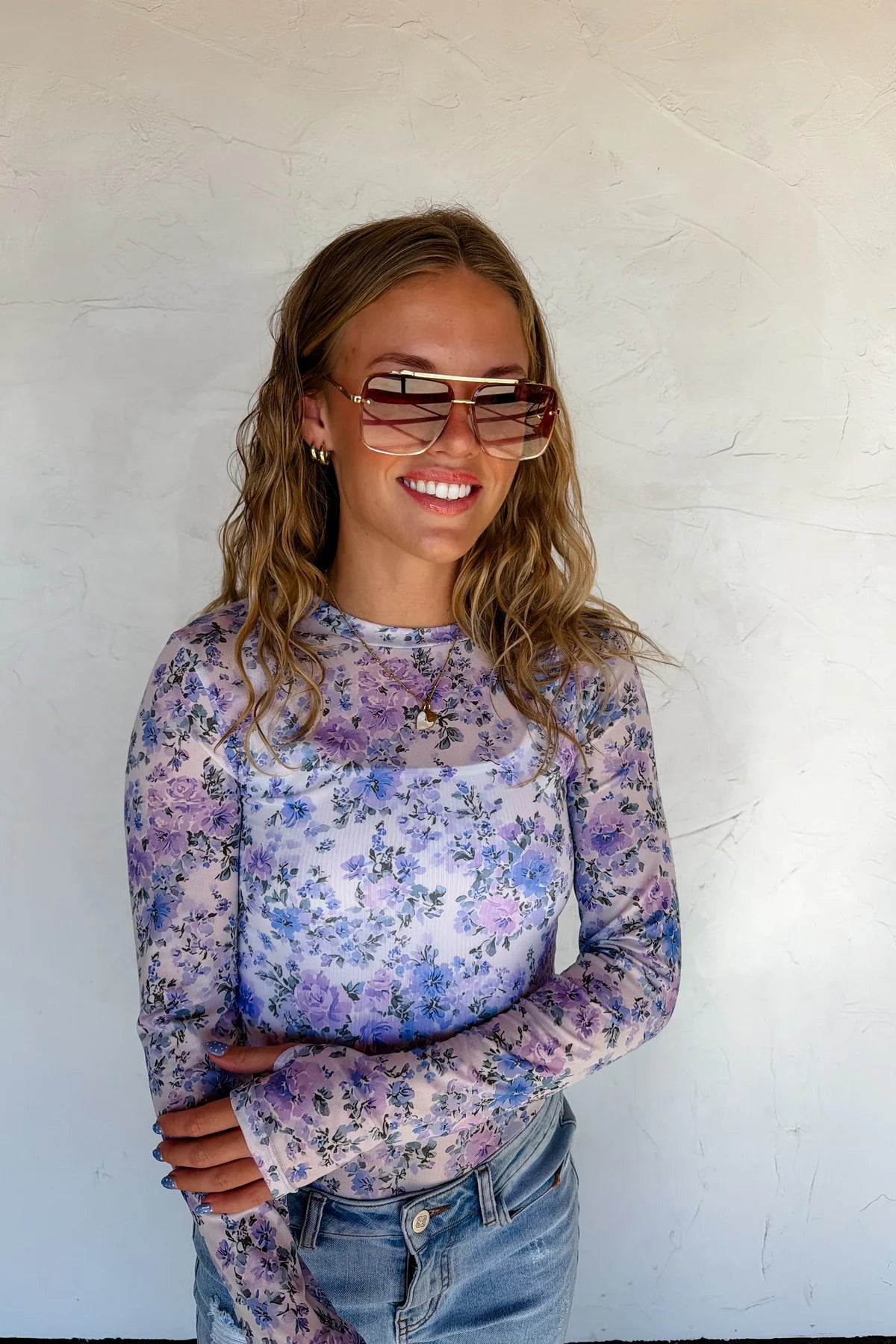 Dress it up mesh Top - Lavender