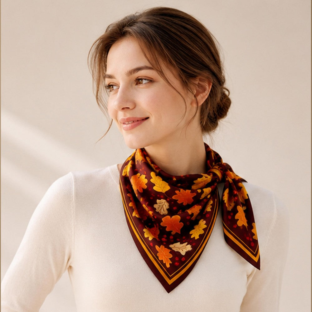 Autumn Leaves Silky Scarf